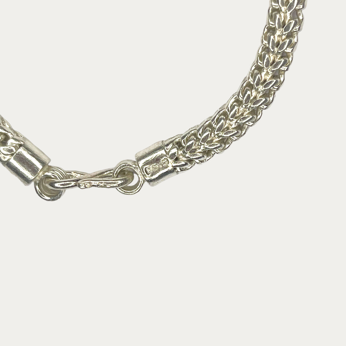 Silver Bracelet For Women | Bismark Link | 26g | 7.5" | 6mm | Handmade Silver & Gold Bracelet