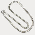 heavy silver necklace in 999 silver, Round Baht link design