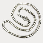 spiral view of a 100g 999 silver round baht necklace