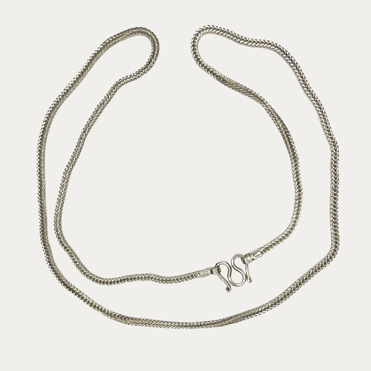 Silver Chain for Men | Snakeskin Rope Link | 35g | 33" | 4mm | Handmade Silver Necklace