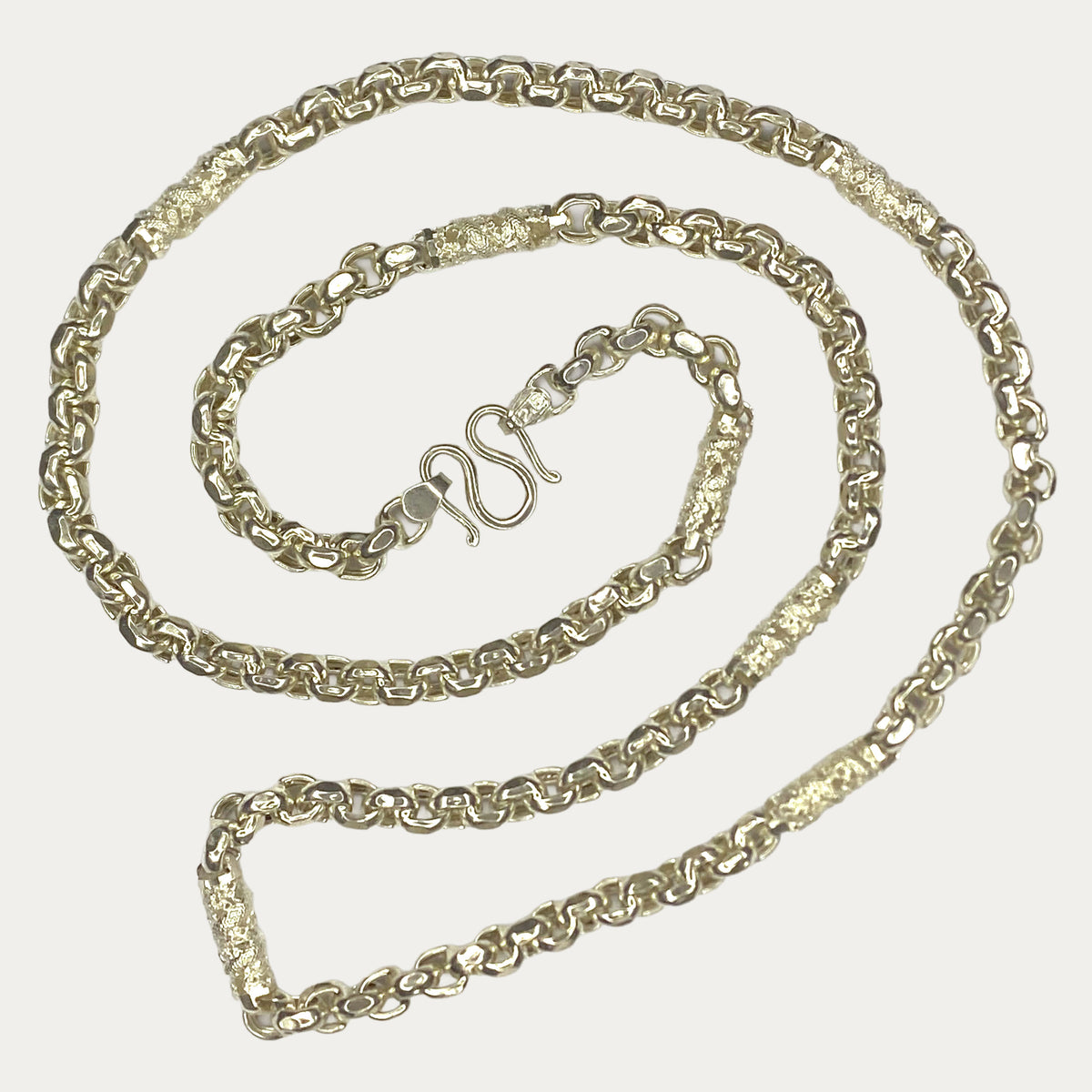 Silver Dragon chain for men full view