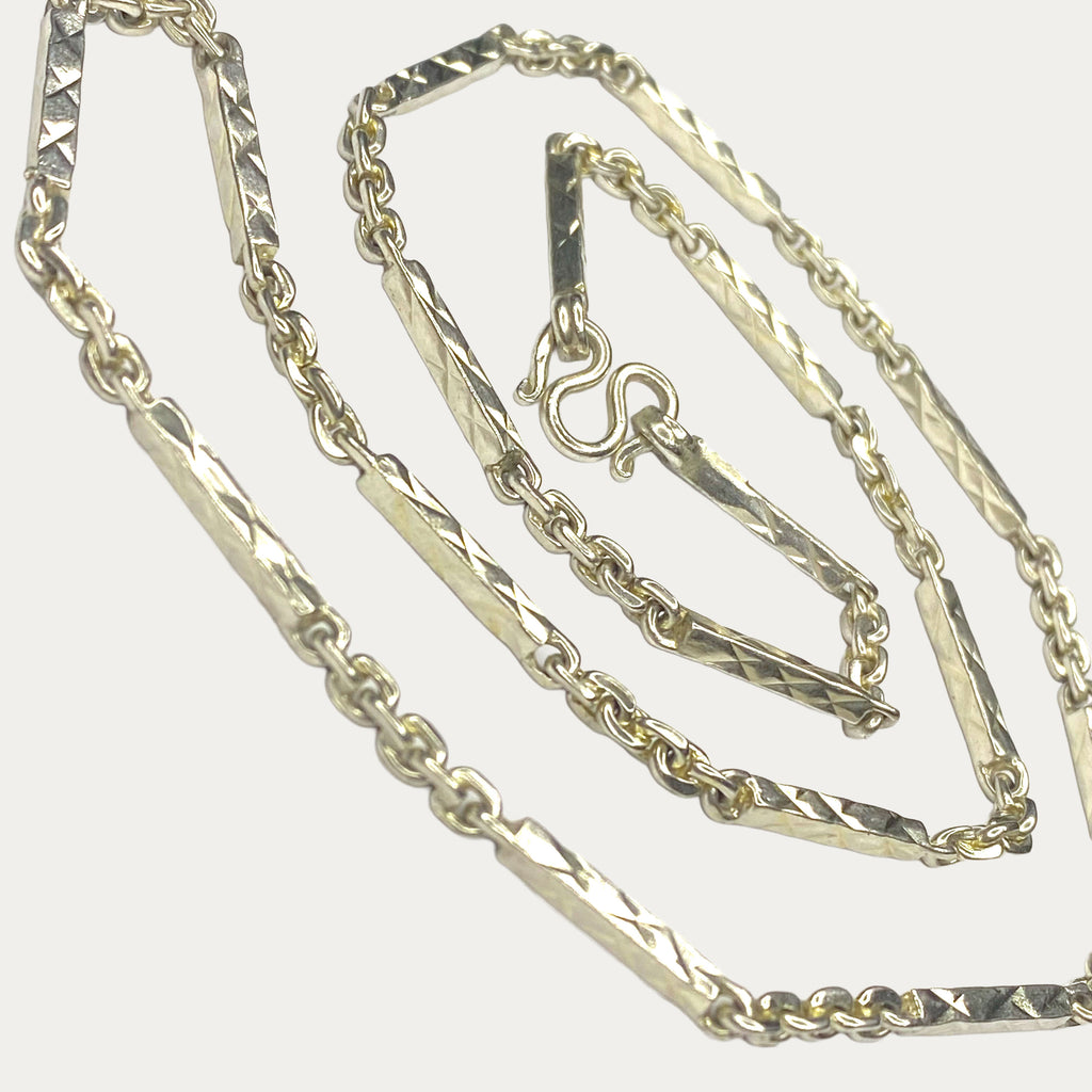everyday silver chain men sugarcane Khmer style gift for men