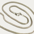 Everyday solid silver men's chain with Snakeskin Square Rope link design