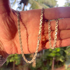 Silver Chain for Men | Flat S Link | 22g | 20" | 5mm | Handmade Silver Necklace