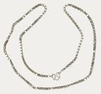 Silver Chain for Men | Square Box Link | 925 Sterling | 50g | 33" | 4mm | Handmade Silver & White Gold Necklace