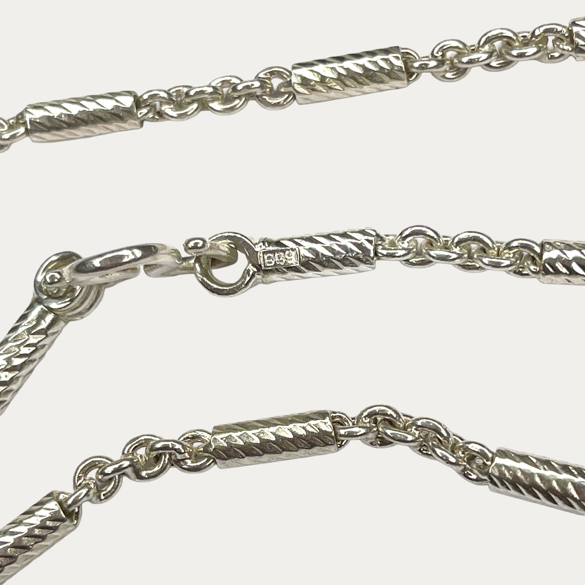 Silver Chain for Men | Diamond Cut Khmer Link | 999 Fine Silver | 68g | 32" | 5mm | Handmade 999 Silver Necklace