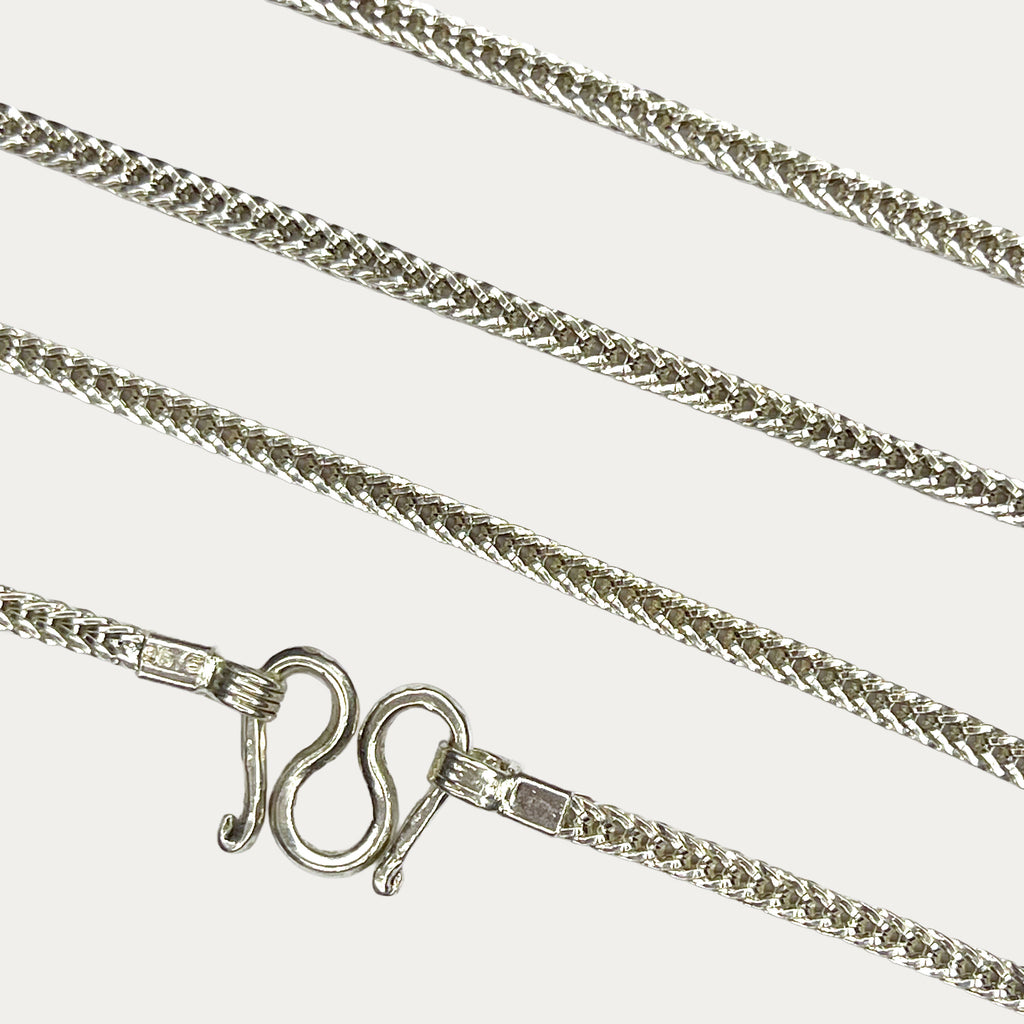 Silver Chain for Men | Snakeskin Rope Link | 35g | 33" | 4mm | Handmade Silver Necklace