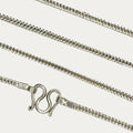 Silver Chain for Men | Snakeskin Rope Link | 35g | 33" | 4mm | Handmade Silver Necklace