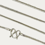 Silver Chain for Men | Snakeskin Rope Link | 35g | 33" | 4mm | Handmade Silver Necklace