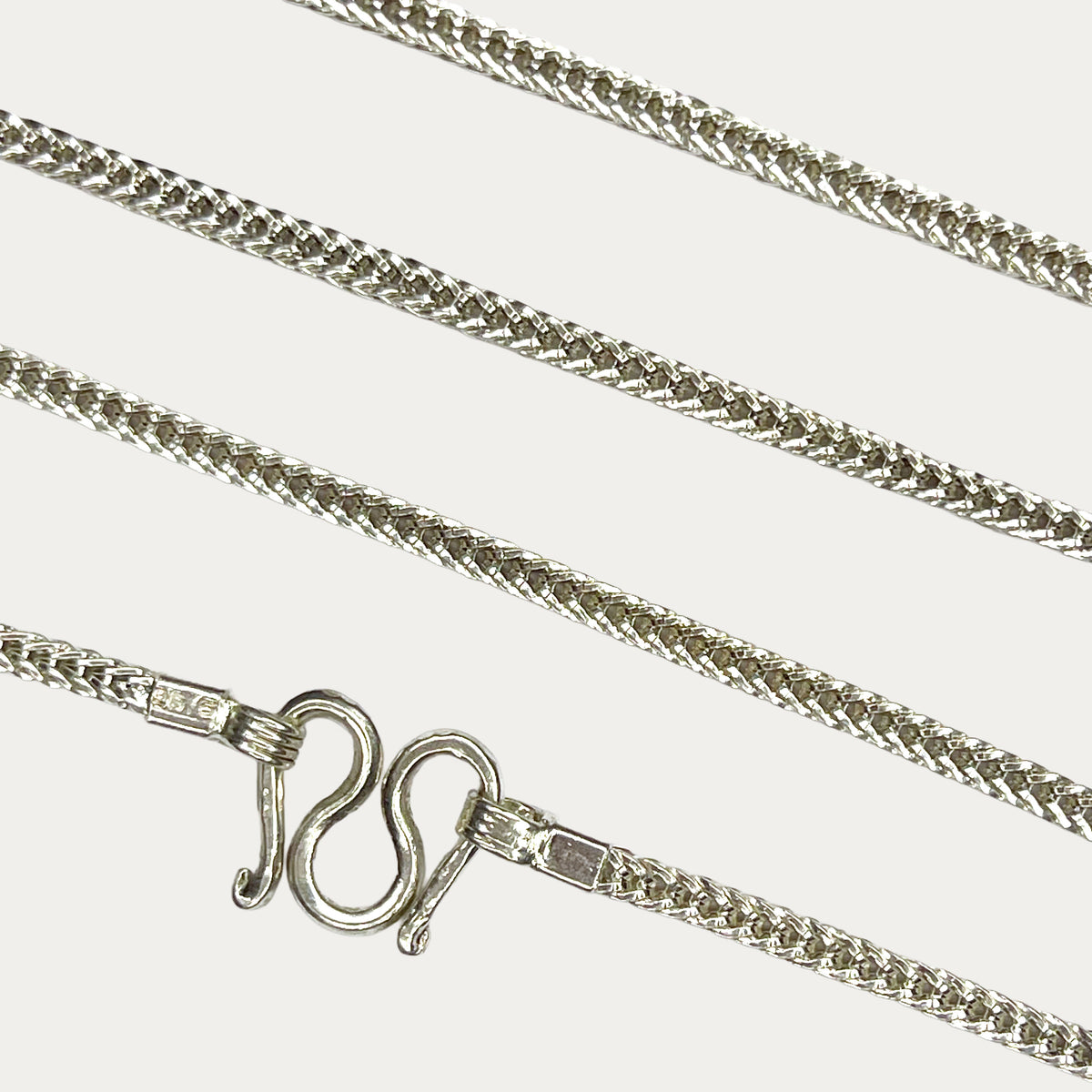 Silver Chain for Men | Snakeskin Rope Link | 35g | 33" | 4mm | Handmade Silver Necklace